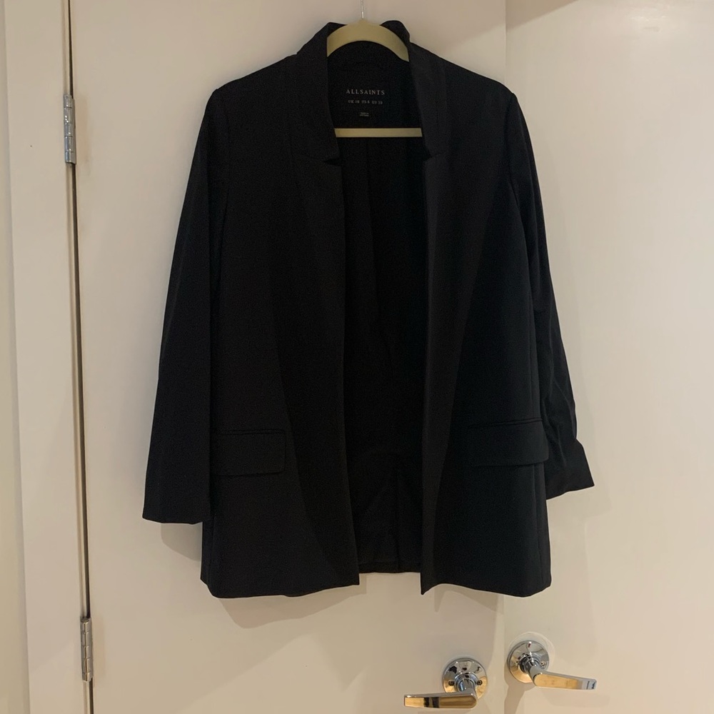 All Saints blazer jacket black US 6 S M new